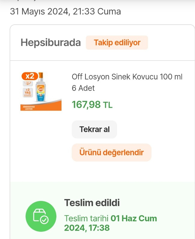 Off Losyon Sinek Kovucu 100 ml