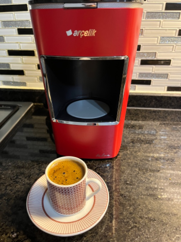 Arçelik K-3300 Kırmızı Mini Telve Türk Kahve Makinesi