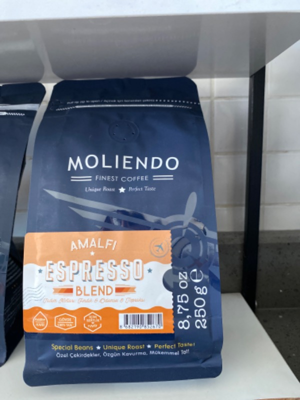 Moliendo Finest Coffee Moliendo Amalfi Espresso Blend Kahve Çekirdek Kahve 250 g