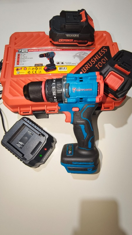 Catpower 1025 Kömürsüz Darbeli Akülü Matkap 20V 2 Ah Lion