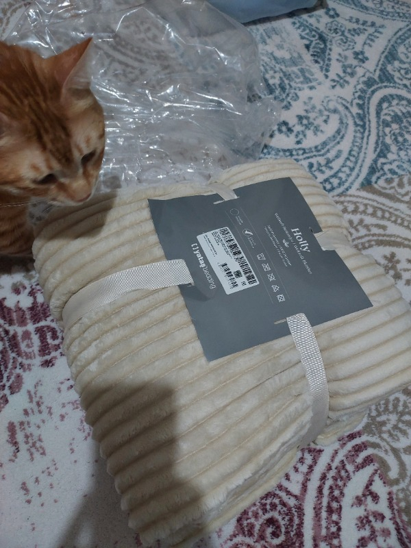 Yataş Bedding Holly Wellsoft Battaniye Çift Kişilik - Ekru