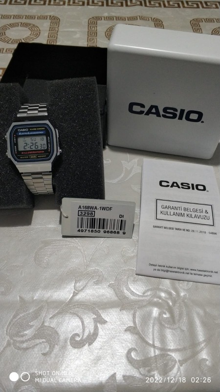 Casio A168WA-1WDF Digital Erkek Kol Saati