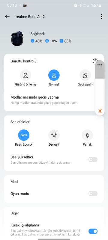 Realme Buds Air 2 Bluetooth Kulaklık RMA2003 Siyah