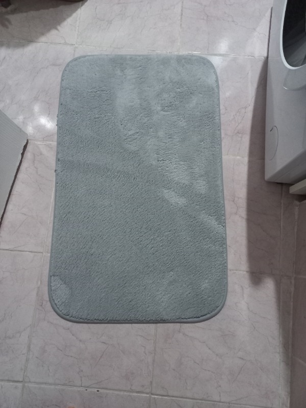 Madame Coco Carol 2'li Banyo Paspası - Gri - 50 x 80 + 45 x 50 cm