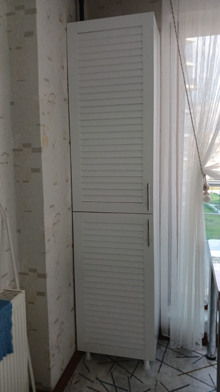 Nurcelant Kombi Dolabı 210 cm Panjur Kapaklı Beyaz