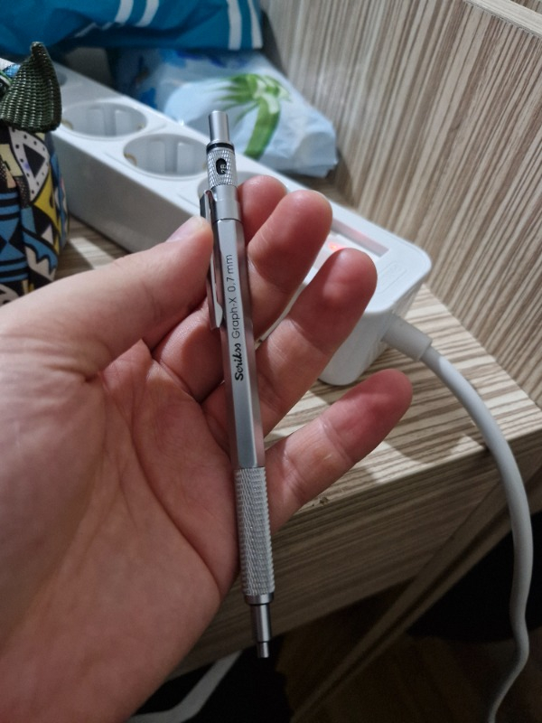 Scrikss Saten Gri Graph-x 0.7 mm Kalem Silgi Uç Seti