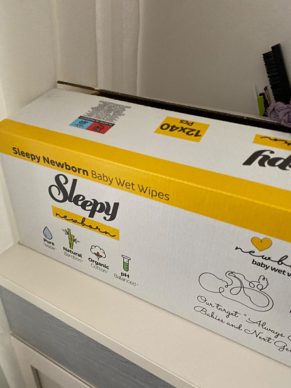 Sleepy Yenidoğan Islak Mendil 12x40lı 480 Yaprak Alkol İçermez Doğal Pamuk Lifleriyle Hipoalerjenik