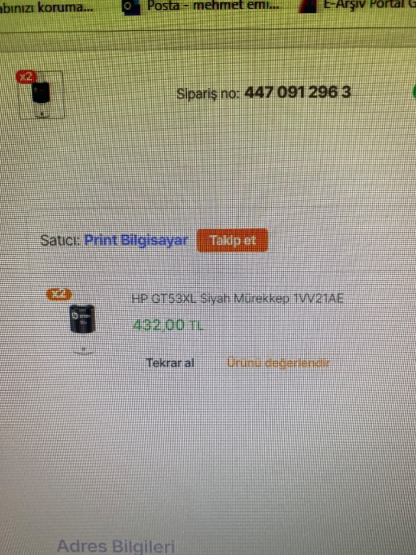 HP GT53XL Siyah Mürekkep 1VV21AE