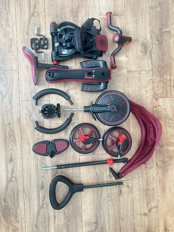 Globber Explorer 4in1 Katlanabilir Bisiklet - Bordo