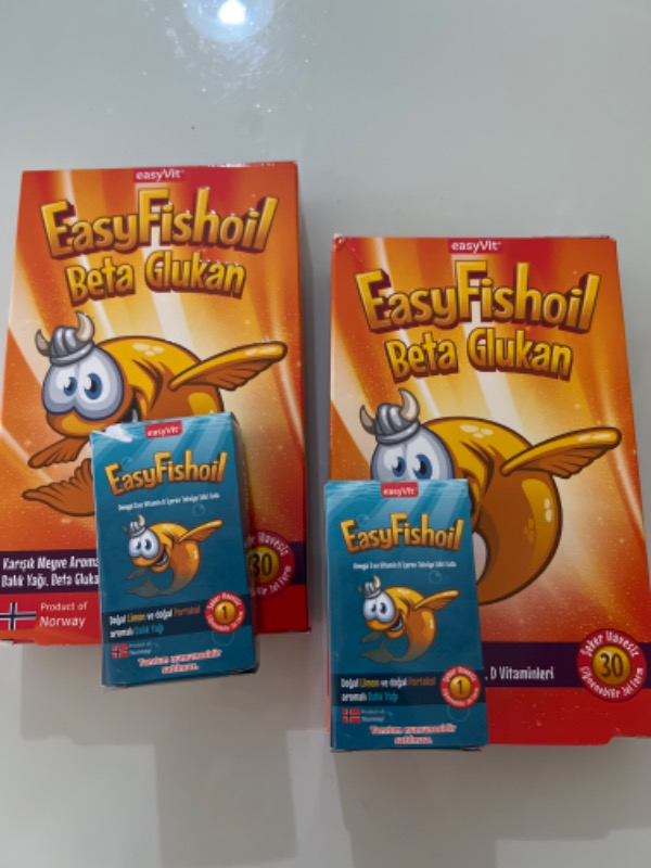 Easyvi̇t Easyfishoil Beta Glucan Çiğnenebilir 30 Jel Tablet 2'li Paket