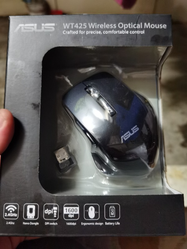 Asus WT425 Kablosuz Optik Sessiz Tıklama Özellikli Siyah Mouse