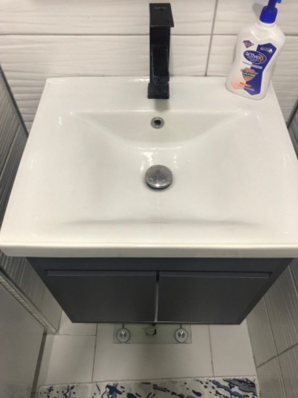 Donau Koku Önleyicili Pop-up Bas Aç Körüklü Banyo Lavabosu Gider Sifonu Gri Renk