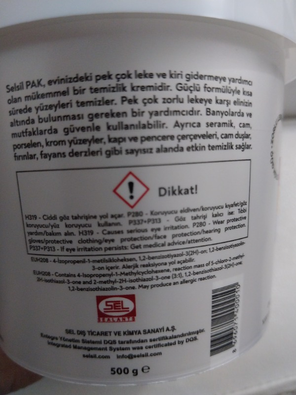 Selsil Pak Genel Amaçlı Temizleyici 500 gr x 2