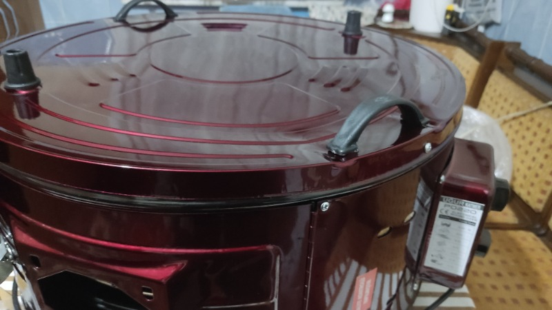 Uğur Kover Sülale Boy Termestatlı Bordo Çift Tepsili Davul Fırın 45 lt Emaye İç Gövde ile Mükemmel Isı Yalıtımı