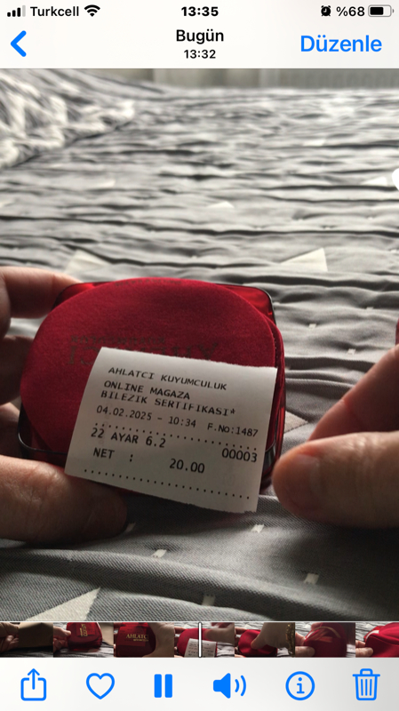 Ahlatcı 20 gr 3'lü Burma  22 Ayar Bilezik