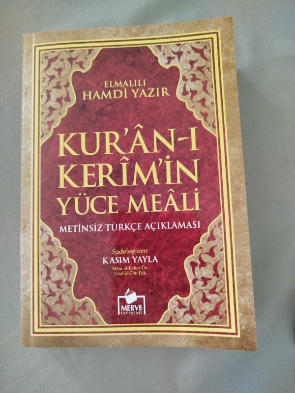 Merve Yayınları Kuranı Kerim Metinsiz Yüce Meali - Elmalılı Hamdi Yazır