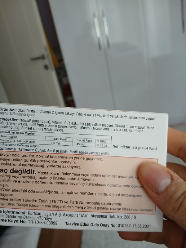 Otacı Pastisin C Vitaminli 24'lü Çocuk Pastili