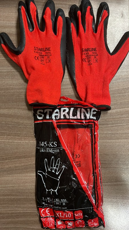 Starline E-45 Dalgalı Lateks Eldiven No:9/L