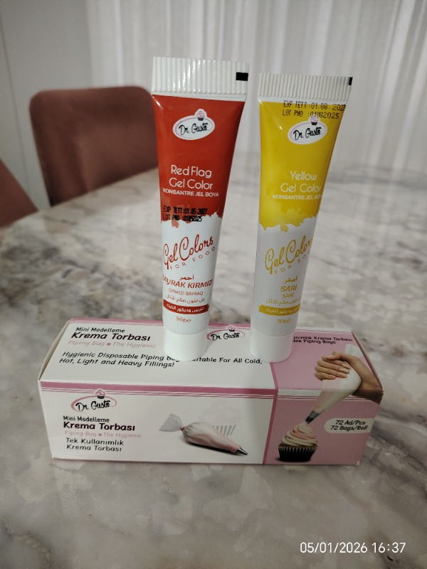 Dr. Gusto Jel Boya Tüp 50 gr Bayrak Kırmızısı