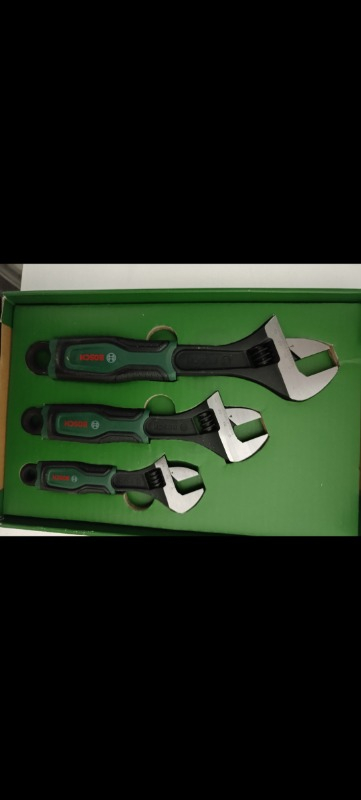 Bosch 3 Parça Ingiliz Anahtarı Seti 6" - 8" - 10"