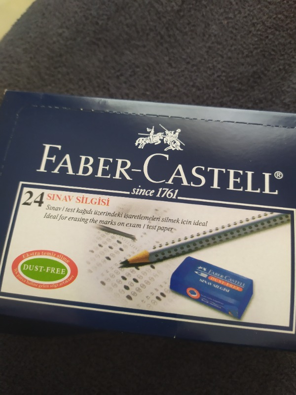 Faber-Castell Sınav Silgisi Dust-Free Mavi  24’lü Paket