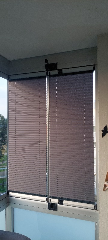 Plised Home Katlanabilir Cam Balkon Plise Perde Antrasit