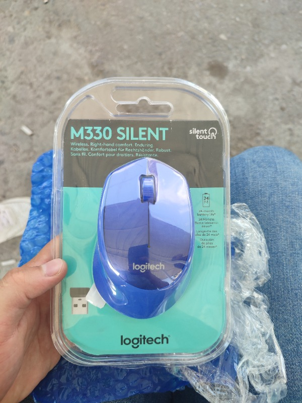 Logitech M330 Sessiz Kablosuz Optik Mouse - Mavi