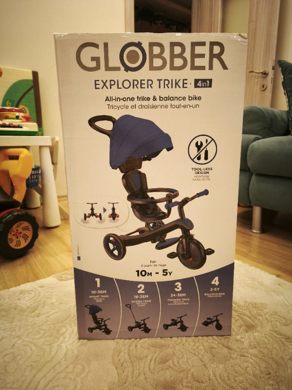 Globber Explorer 4in1 Trike Bisiklet - Kraliyet Mavisi