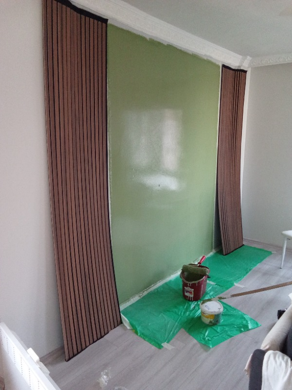 Akupanel Flex 60X245 cm Ceviz Renk Akustik Ahşap Duvar Paneli