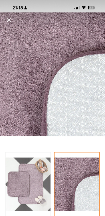 Madame Coco Carol 2'li Banyo Paspası - Koyu Mürdüm - 50x80 Cm