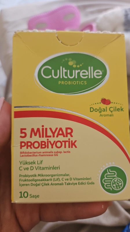 Culturelle Probiyotik 30 Saşe, 5 Milyar Probiyotik, C ve D Vitamini, Yüksek Lif, Doğal Çilek Aromalı, Çocuk ve Yetişkin, Kolay kullanım