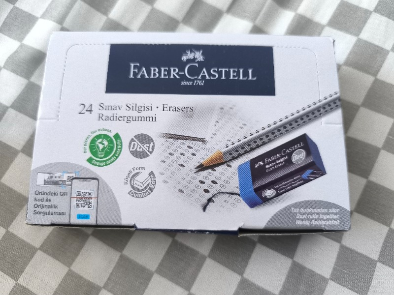 Faber-Castell Sınav Silgisi Dust-Free Mavi  24’lü Paket