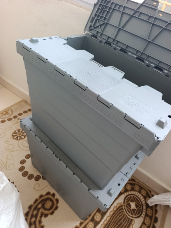 Sembol Plastik Spkm 416 GRİ Kapalı Konik Menteşeli Kasalar