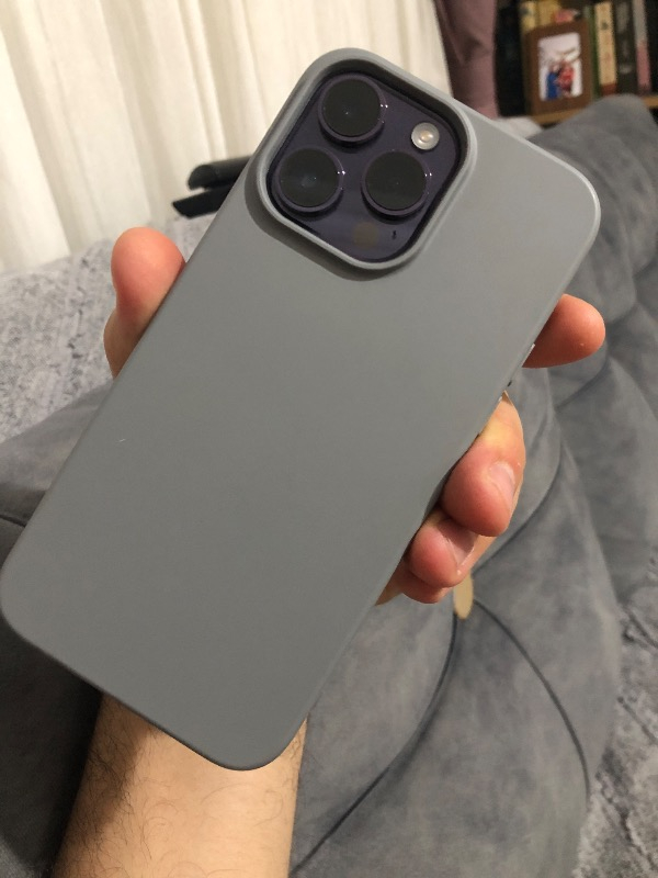 Buff iPhone 14 Pro Max Rubber S Kılıf Gray