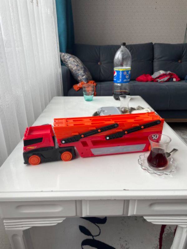 Hot Wheels Mega Mega Tır Turuncu, 50 Araç Kapasiteli, Rampalı GHR48
