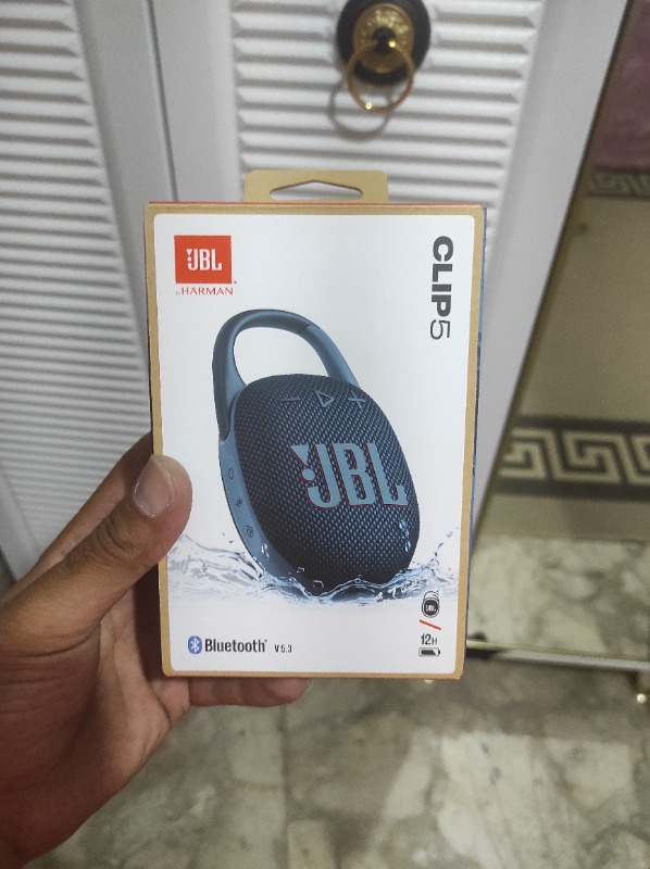 JBL Clip5, Bluetooth Hoparlör, IP67, Mavi