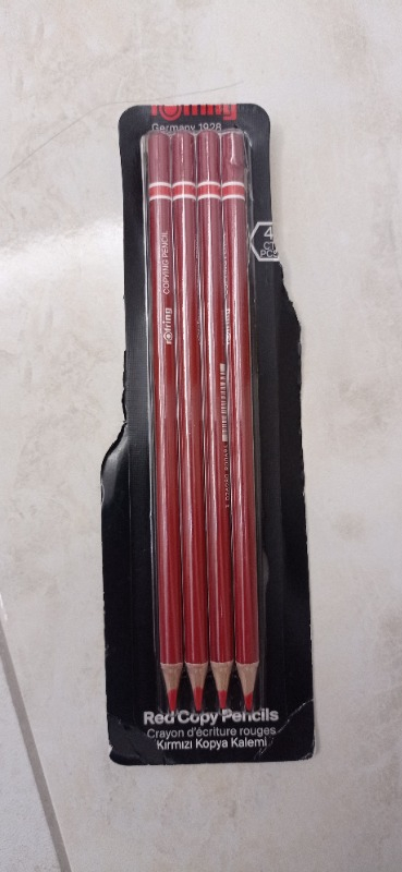 Rotring Kırmızı Kopya Kalemi Blister 4'lü