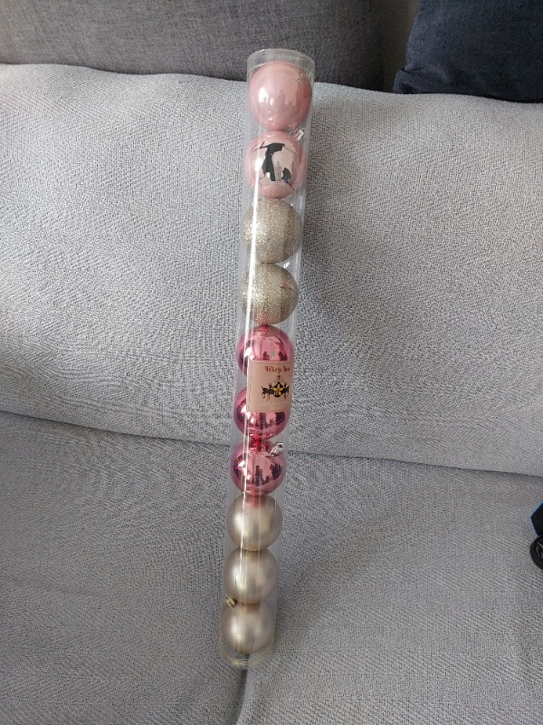 JC Pembe, Altın Premium Ağaç Süsü Seti 6cm (10 Parça)