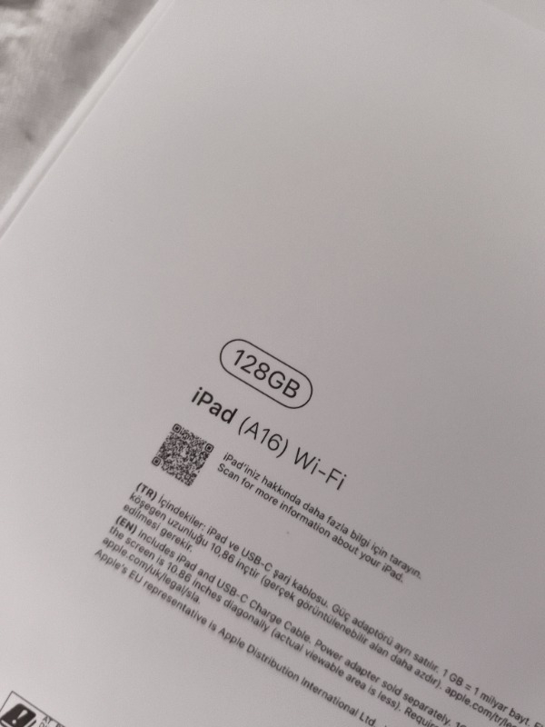 Apple iPad A16 11" 128GB Wi-Fi Tablet Mavi MD4A4TU/A