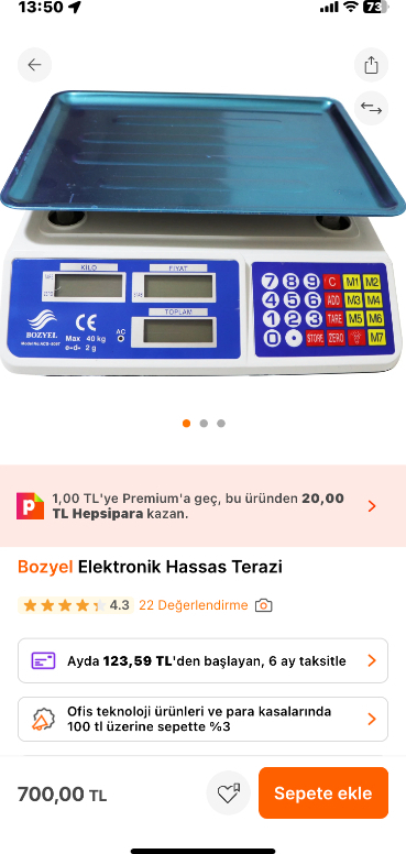 Bozyel Elektronik Hassas Terazi