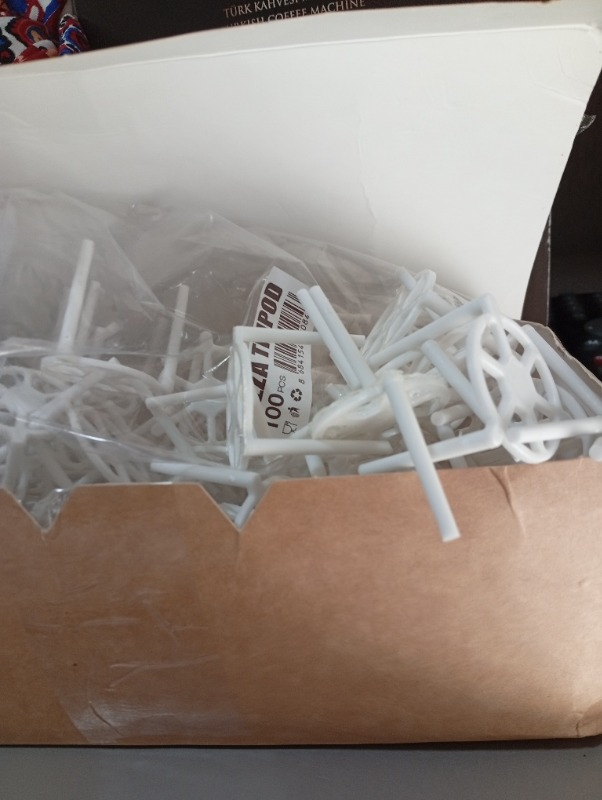 Plastik Pizza Kutusu Destek Ayağı 100 ADET