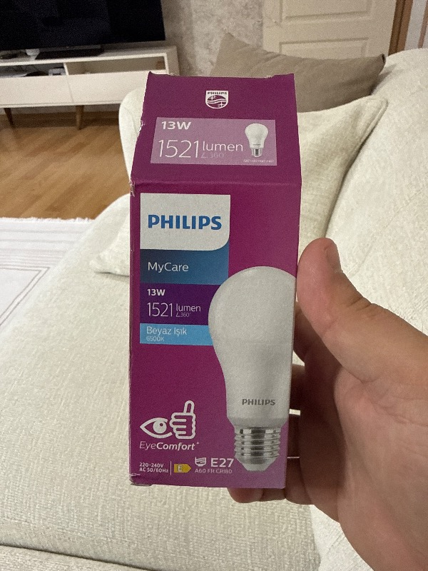 Philips Essential LED Lamba 13W - 100W E27 Duy 6500K Beyaz Işık( 6 Lı Paket)