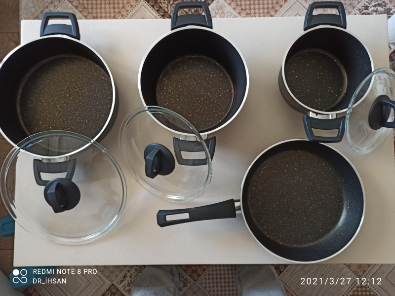 Karaca Biogranit Blackgold New 7 Parça Tencere Seti