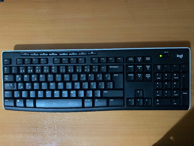 Logitech K270 Tam Boyutlu Kablosuz Türkçe Klavye - Siyah