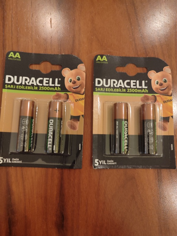Duracell Şarj Edilebilir AA Kalem Pil 2500 Mah 4'Lü Paket