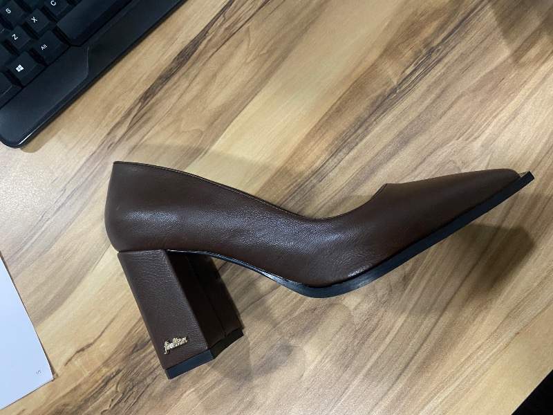 Limoya Lucy Kahve Kalın Topuklu Ayakkabı Kadın Stiletto