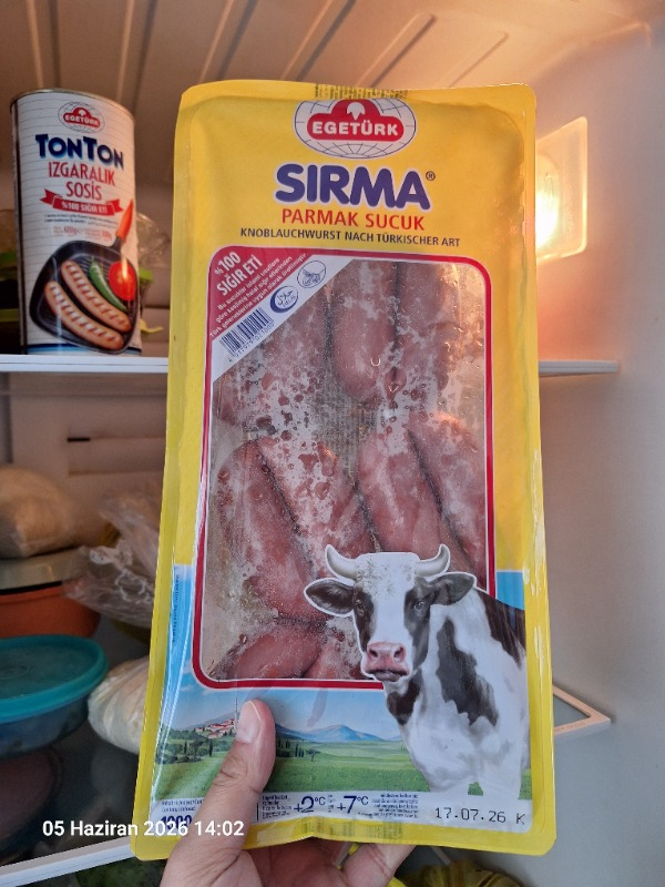 EGETÜRK Az Acılı Parmak Sucuk 1000  gr