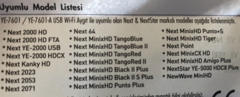 Next Ye-7601A Usb Wifi 5Dbi Antenli