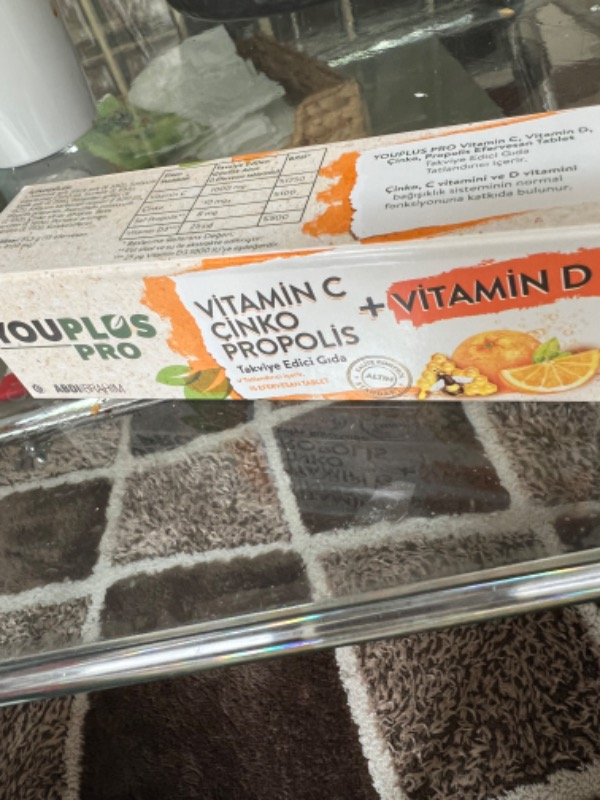 Youplus Pro Vitamin C, D, Çinko & Propolis 15 Efervesan Tablet 2 Adet - Abdi İbrahim