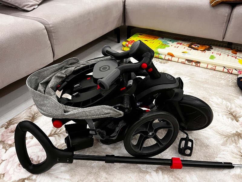 Globber Explorer 4in1 Katlanabilir Bisiklet - Siyah/Gri